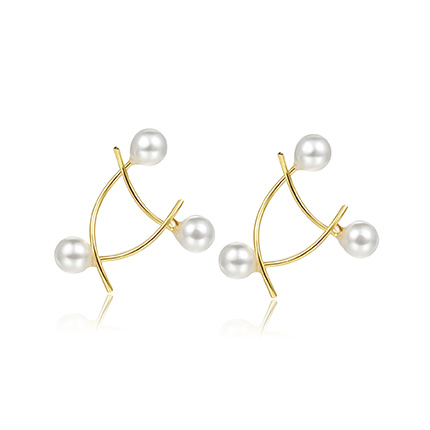NATURALLY JOJO  S925银针精巧简约创意个性时尚珍珠耳环